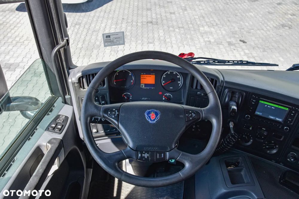 Scania P410 / 6x4 / EURO 6 / HDS HIAB X-HIDUO 158 B-3 / WYSUW x3 / ROTATOR / CHYWTAK / STEROWANIE RADIOWE / WYWROTKA / HYDROBURTA / AUTOMAT / KAMERA COFANIA / NAWIGACJA / HAK-ZACZEP / NISKI PRZEBIEG / 2018 / SERWISOWANY / SPROWADZONY - 34