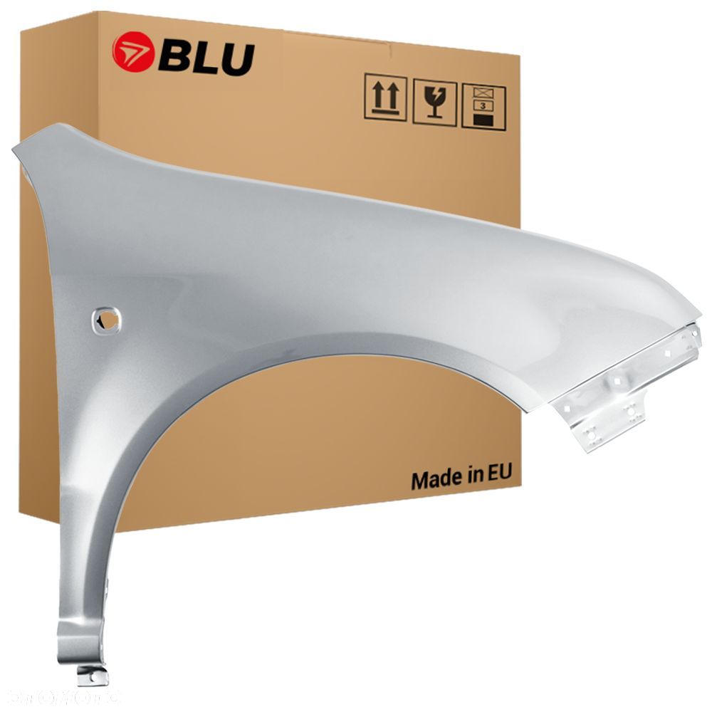 BLU Błotnik SKODA FABIA I 1 6Y 9102 prawy srebrny 99-07 przód ocynk DiamantSilber - 1