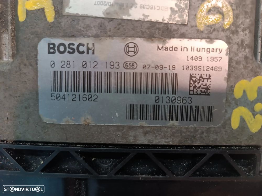 UNIDADE / CENTRALINA DO MOTOR IVECO DAILY 2.3JTD 0281012193 504121602 - 4