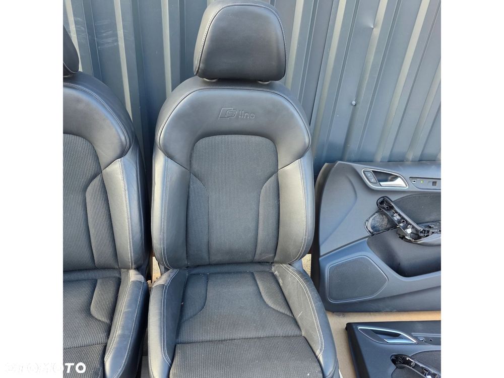 FOTEL FOTELE AUDI Q3 8U S LINE SKÓRA + MATERIAŁ KOMPLET ! - 8
