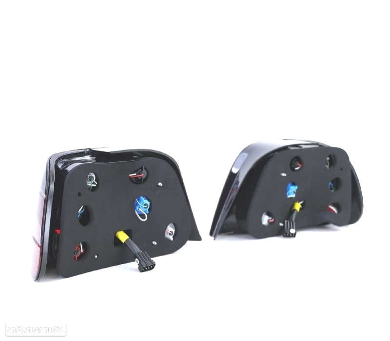 FAROLINS TRASEIROS BMW E38 94-01 VERMELHO BRANCO ESCURECIDO - 3
