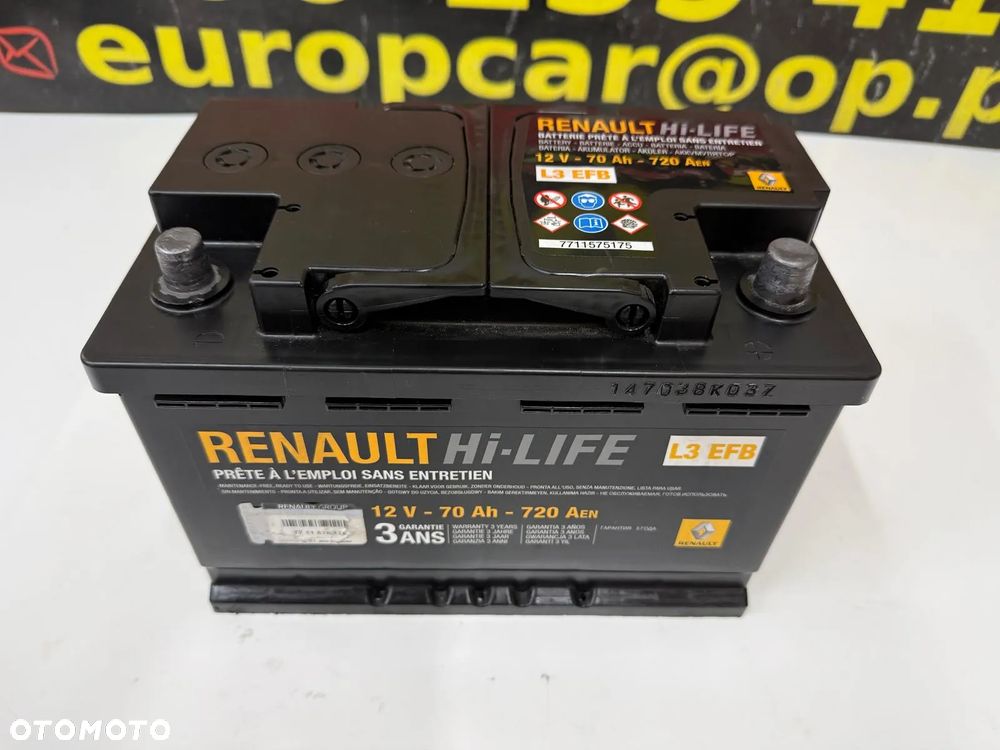 AKUMULATOR RENAULT HI-LIFE L3 EFB 70AH 720A - 1