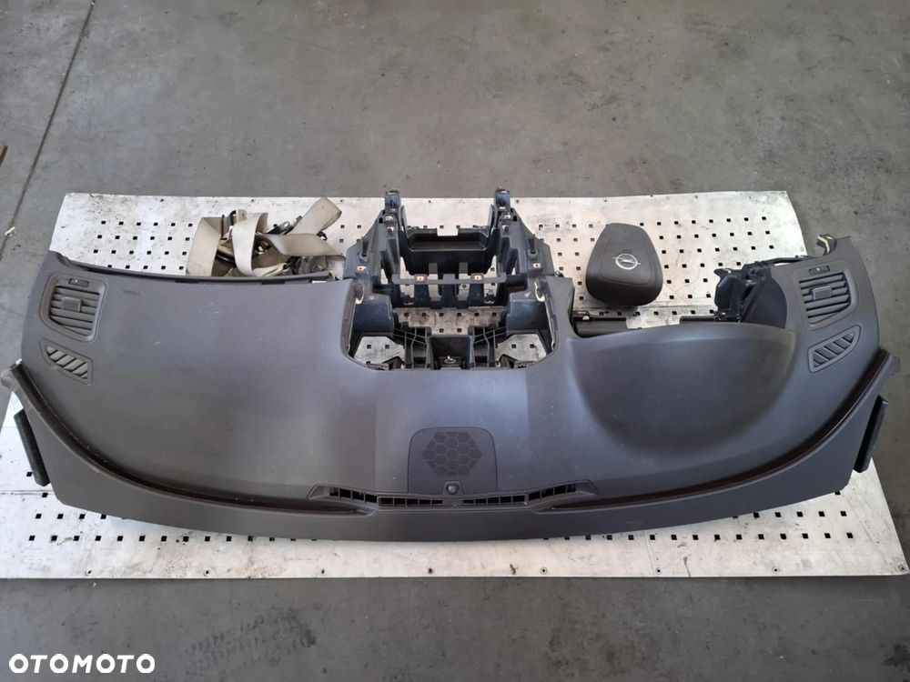 DESKA ROZDZIELCZA KONSOLA KOKPIT AIRBAG PASY KIEROWCY PASAŻERA OPEL INSIGNIA A BRĄZ BRĄZOWA - 2