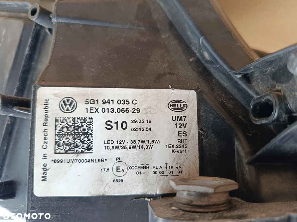 Full Led przedni VW Golf VII 7 lift lampa lewa 5G1941035C reflektor - 4