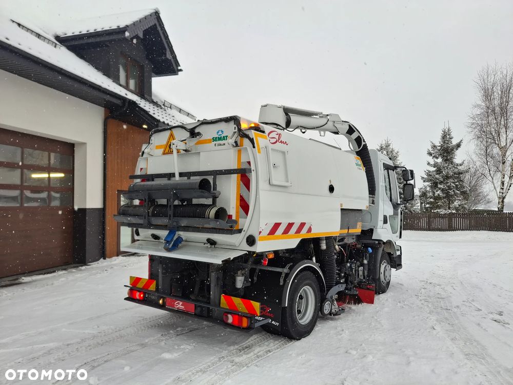 Renault Midlum 220 DXI Zamiatarka SEMAT Zoeller Johnston Szczotki L/R Obie Strony 2013r Napęd Hydrostat 36 tyś Kilometrów 3132 Mth Euro 5 Rura Do Liści Studzienek - 4