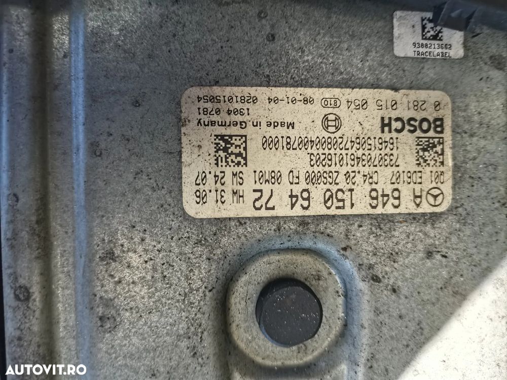 Calculator motor ECU A6461506472   0281015054 2.2CDI Mercedes-Benz Sprinter  2 906 - 2
