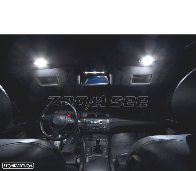 KIT 14 LAMPADAS LED INTERIOR PARA BMW SERIE 3 E46 SEDAN COUPE 323IS 325I 325XI 328I 330I 330XI 325CI - 6