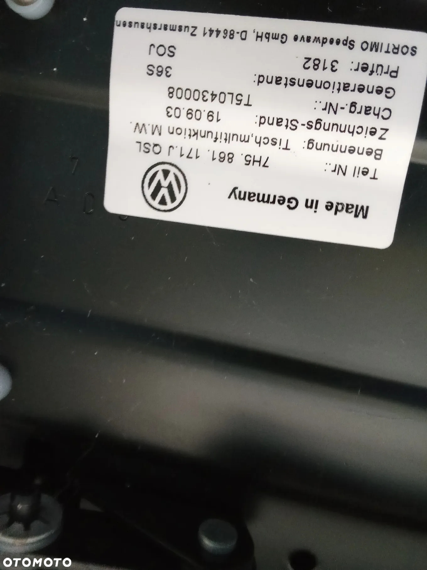 Vw T5 Multivan Stolik 7H5861171 - 4