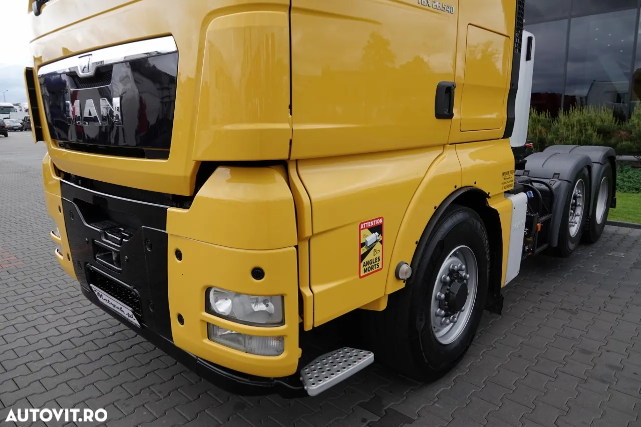 MAN TGX 26.540 / 6x2 / 6X4 / PUSHER / HIDRAULIC / I-PARK COOL / AXIE DE RIDICARE ȘI DIRECȚIE / MANUAL / semiremorcă cu 3 axe- - 10
