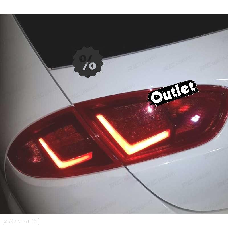 R148336C4 FAROLINS TRASEIROS PARA SEAT LEON 1P 09-12 LIGHT BAR VERMELHO FUMADO - 8