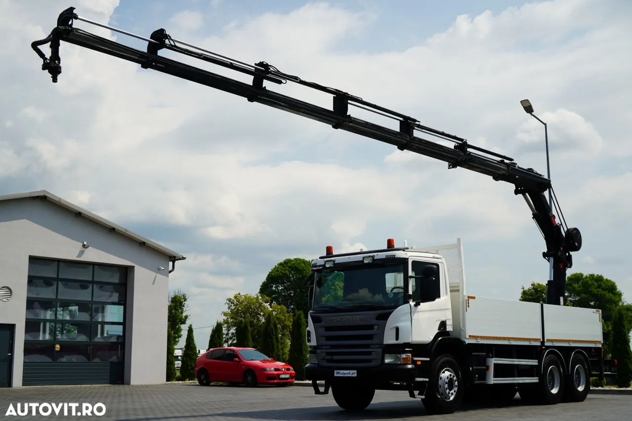Scania P360 / 6X4 / LIVRARE 4.85 + HIAB 211 E-6 HIDUO / CAPACITATE DE RIDICARE 7100 KG / ATINGERE MAXIMĂ 16.5 M / RADIOCOMANDĂ - 3