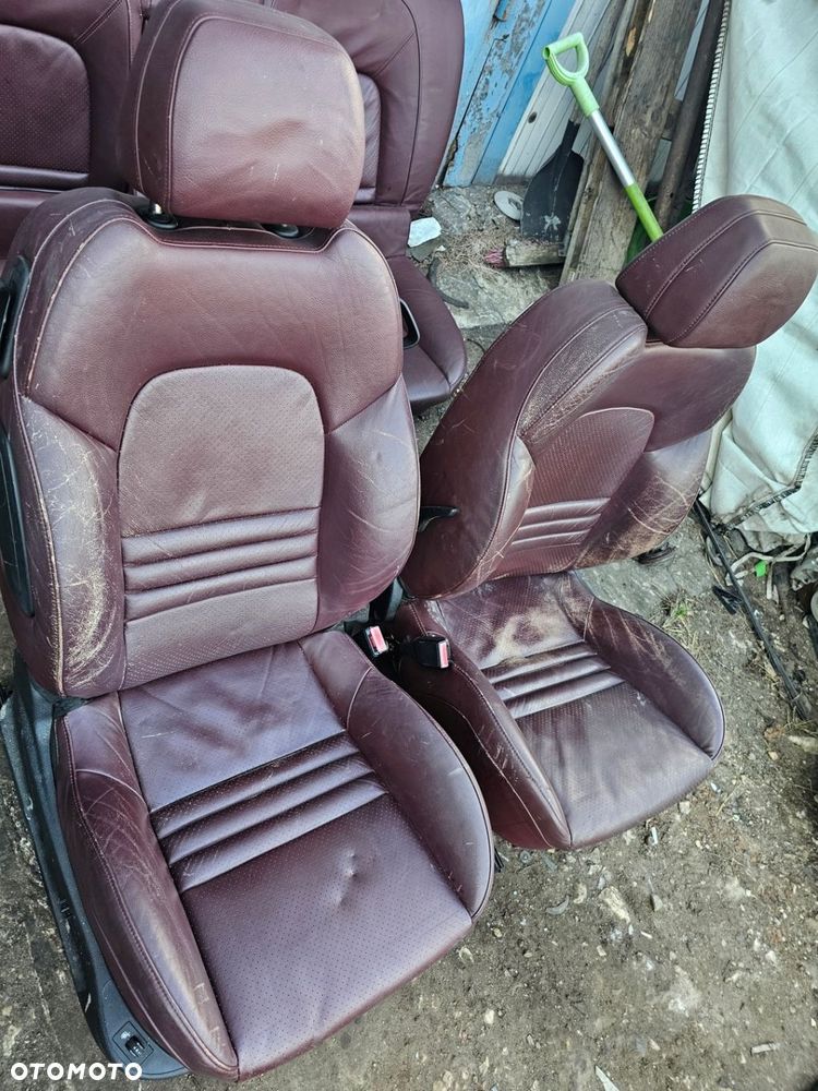 FOTELE KOMPLET BOCZKI KIEROWCY PASAŻERA KANAPA TYŁ SKÓRA PEUGEOT 407 COUPE - 9