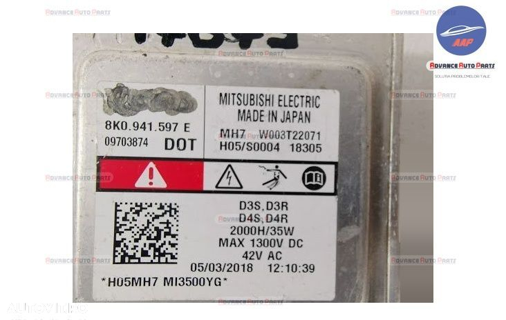 Droser Xenon original Audi A3 8V 2012 2013 2014 2015 2016 OEM - 5