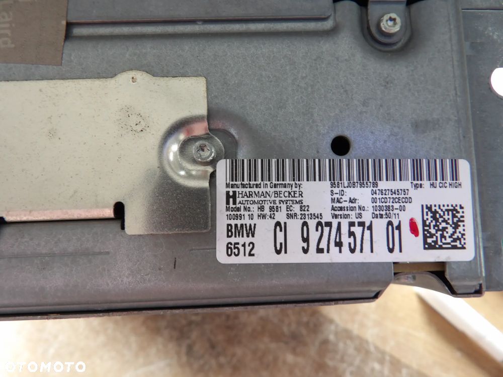 BMW - F12 - NAWIGACJA - MULIMEDIA - CZYTNIK - 9274571 - 3