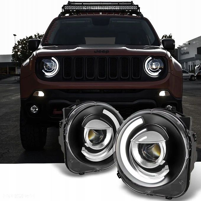 Reflektory Lampy Day line light LED Tube Neon Tuning Jeep Renegade 2014-24 - 5