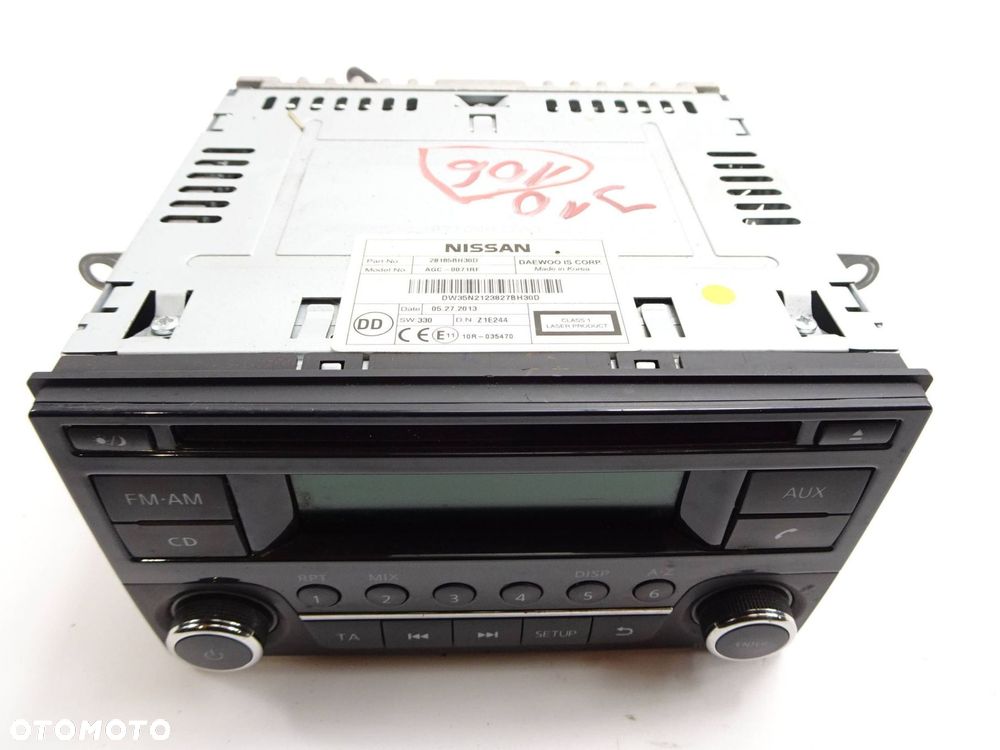 radio cd nissan qashqai j10 lift 10-13 r. agc0071rf - 2