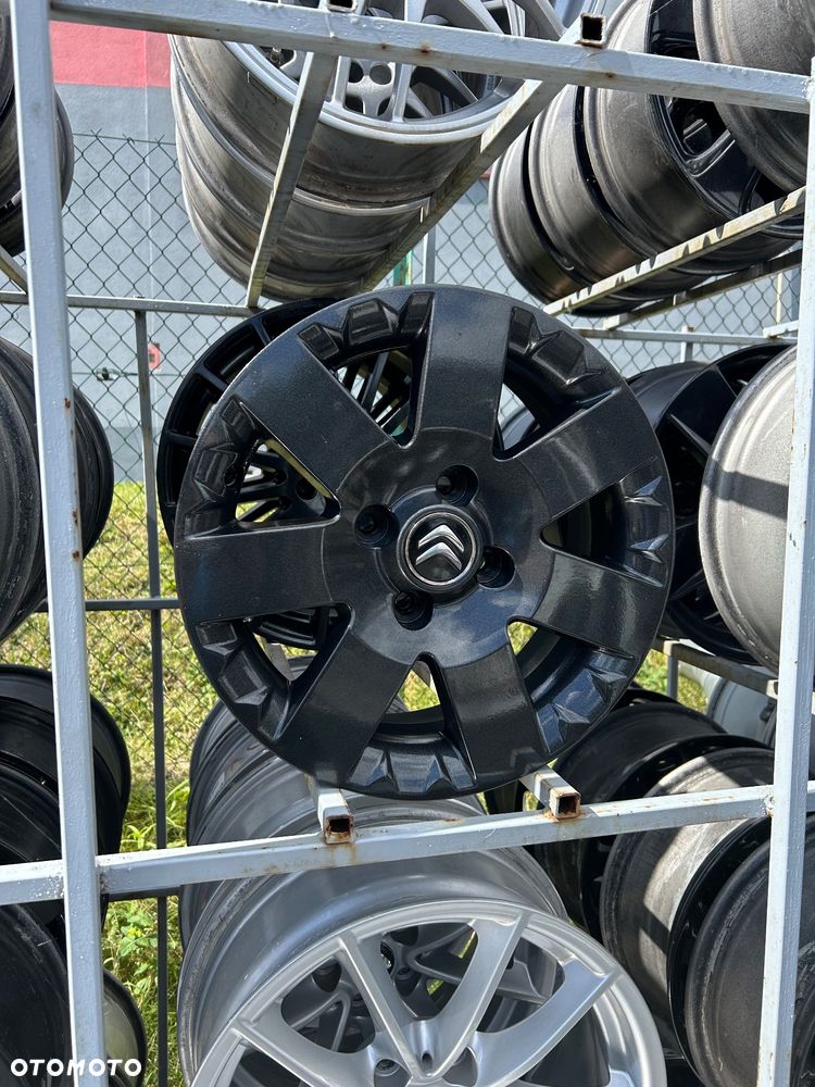 Alufelgi Citroen Peugeot 15 cali 4x108 oryginalne czarne - 2