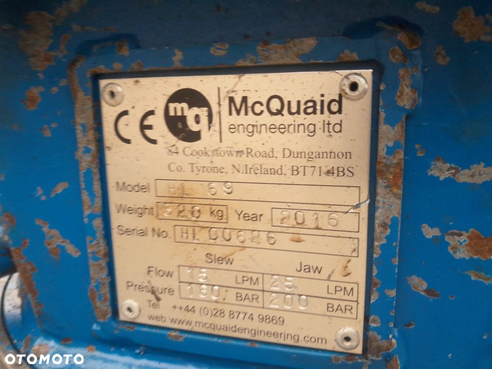 Chwytak chydrauliczny obrotowy sortujący wyburzeniowy kleszcze Mc Quaid 520kg, 2016r. - 8