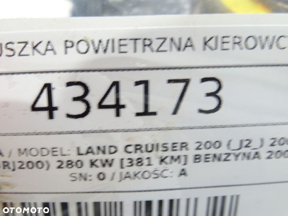PODUSZKA POWIETRZNA KIEROWCY - 869.00 PLN - TOYOTA LAND CRUISER 200 (_J2_) 2007 - 2022 5.7 V8 - 5