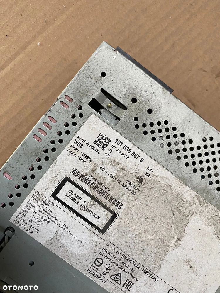 RADIO SKODA CITIGO VW UP 1ST035867B - 2