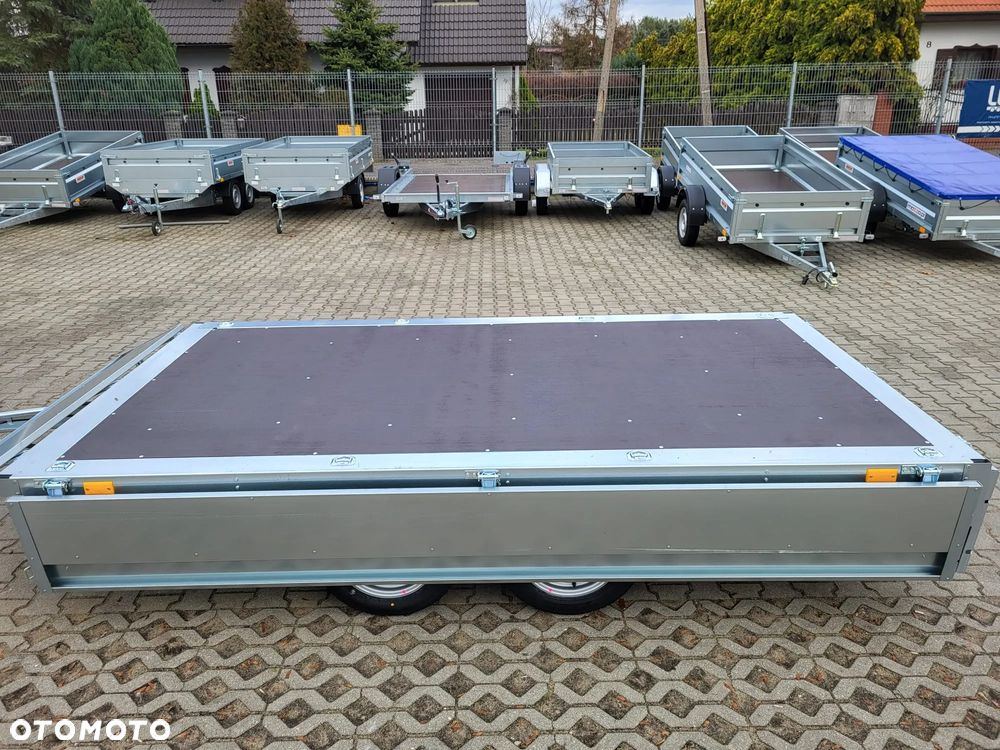 Neptun DOSTAWA! Przyczepa platforma wym. 320x168 SPAWANA! koła pod spodem N7-320 2 kps, wszystkie burty DEMONTOWALNE, lekka kat.B GN233 - 5