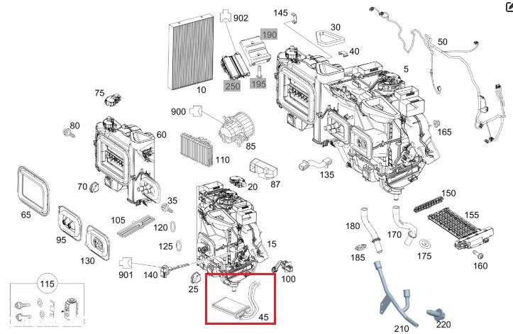 MERCEDES VITO W447 Wymiennik ciepla OE - 2