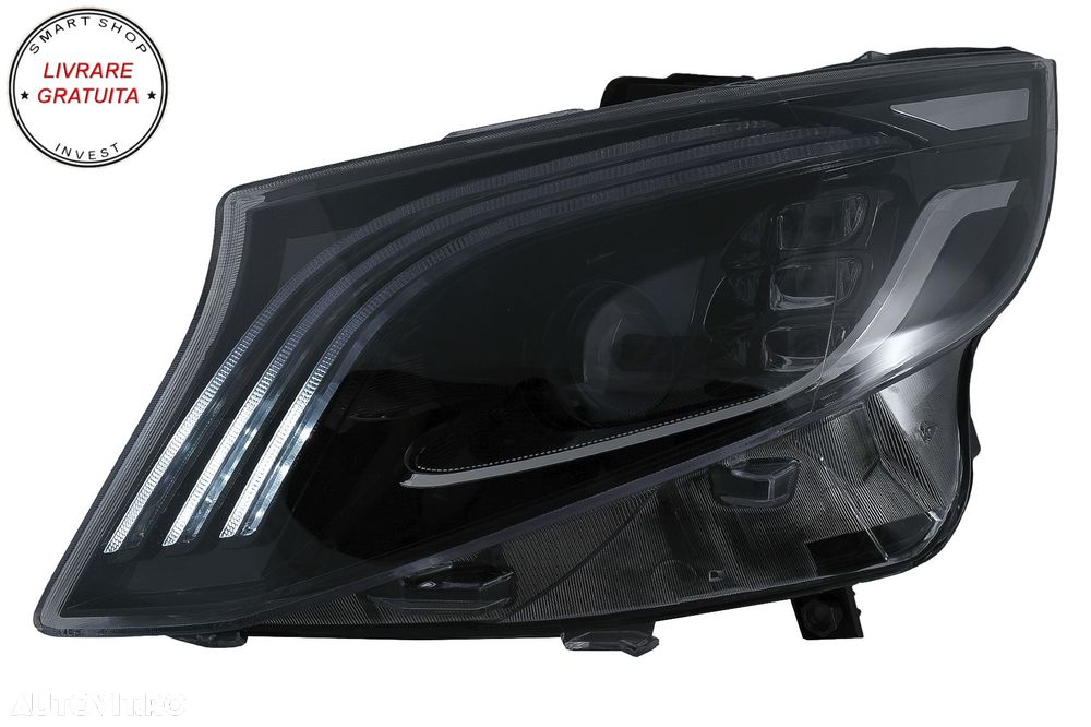 Faruri Full LED Mercedes V-Class W447 (2016-2020) Negru- livrare gratuita - 8
