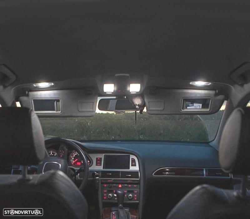 KIT COMPLETO 18 LAMPADAS LED INTERIOR PARA AUDI A6 S6 RS6 C6 AVANT 05-11 - 3