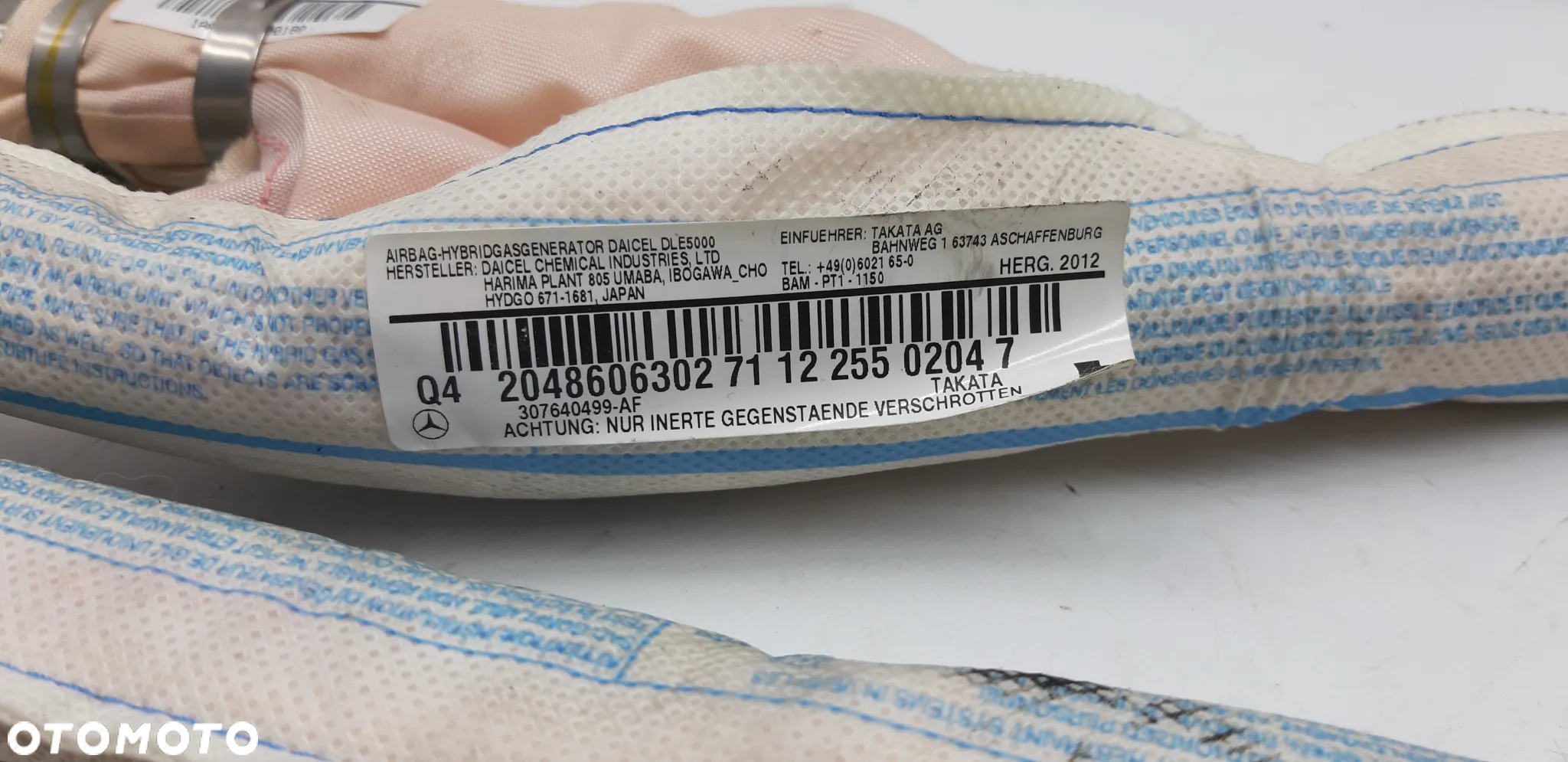 Kurtyna AIRBAG lewa A2048606302 Mercedes W204 2.2 diesel 2012r coupe - 5