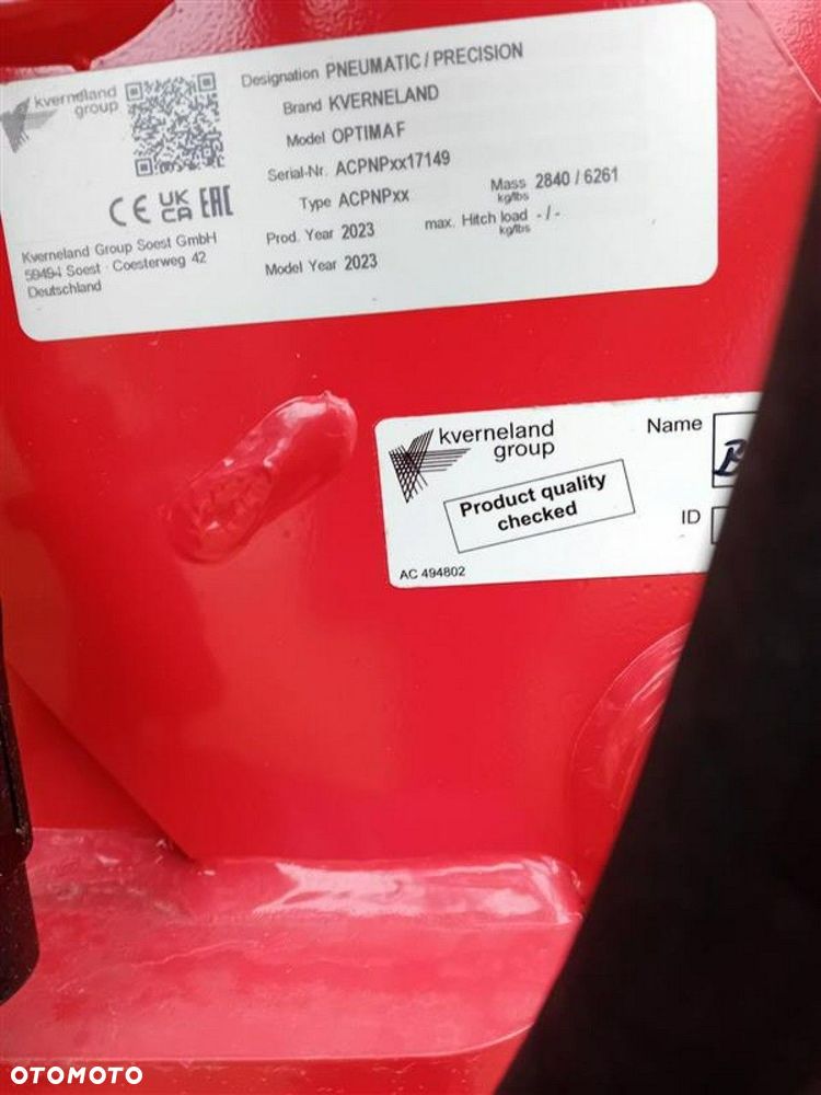 Kverneland Siewnik Optima F e-drive + f-drill - 7