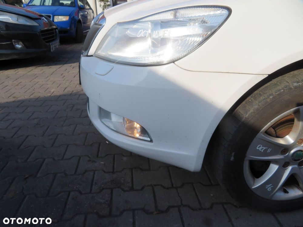 MASKA ZDERZAK BŁOTNIKI LAMPY OCTAVIA II LIFT LF9E  SKODA 2008-2013 BIAŁY PRZÓD KOMPLETNY - 7