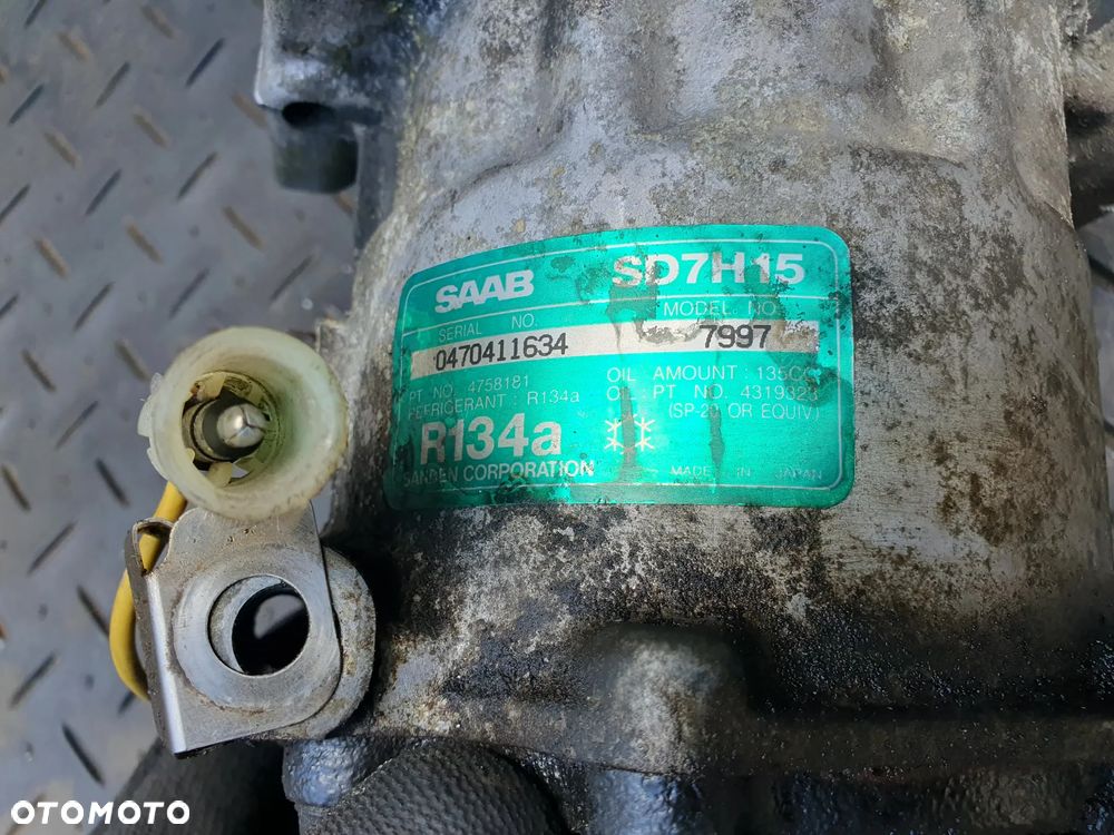 SAAB 9000CS 2.0T KOMPRESOR SPRĘŻARKA KLIMATYZACJI SD7H15 4758181 SANDEN ORYGINAŁ - 5