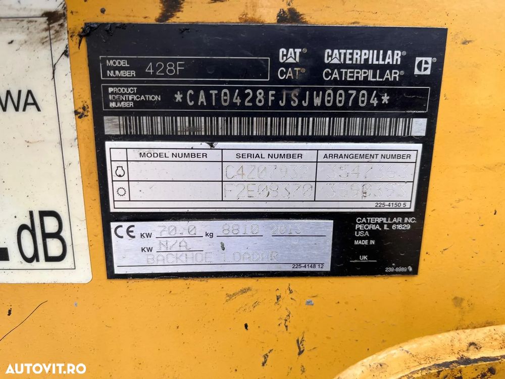 Caterpillar CAT 428 F Buldoexcavator - 10
