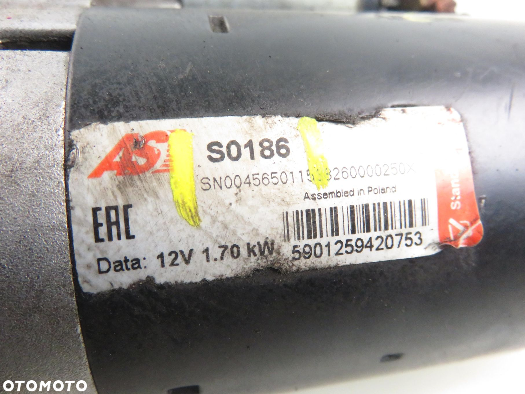 ROZRUSZNIK OPEL ZAFIRA B (A05) 1.9 CDTI 8V 101 - Z 19 DTL S0186 - 9