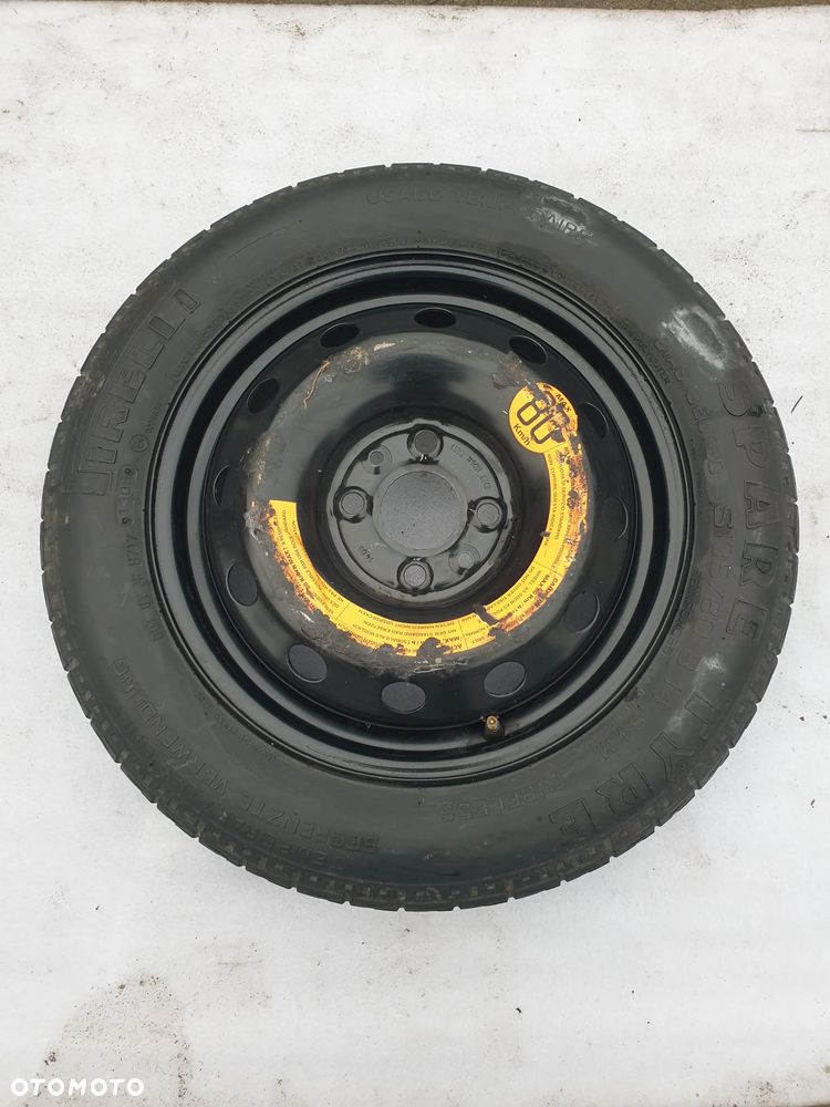 Koło Dojazdowe zapasowe Fiat 500 4x98 135/80 R14 Demontaż - 3