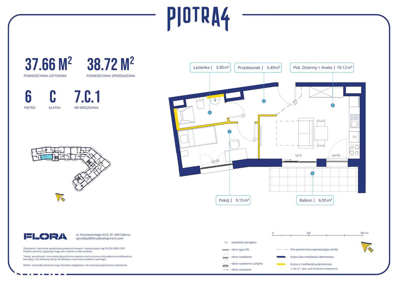 2-pokojowe mieszkanie 37m2 + balkon Bezpośrednio - Pełny obrazek: 2/11