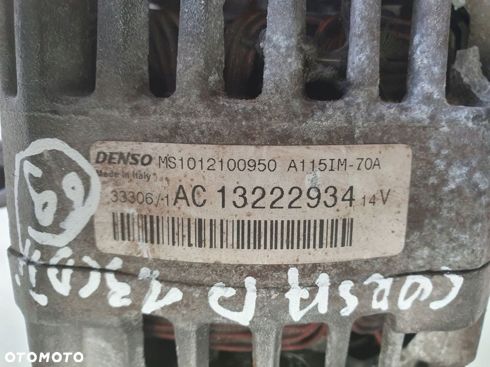 ALTERNATOR Opel Corsa D 1.3 CDTI _ denso 13222934 70A - 2