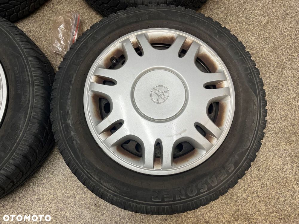 Kola felgi opony ZIMA kolpaki nakretki R14 4x100 5.5J ET49 Toyota Yaris I - 6