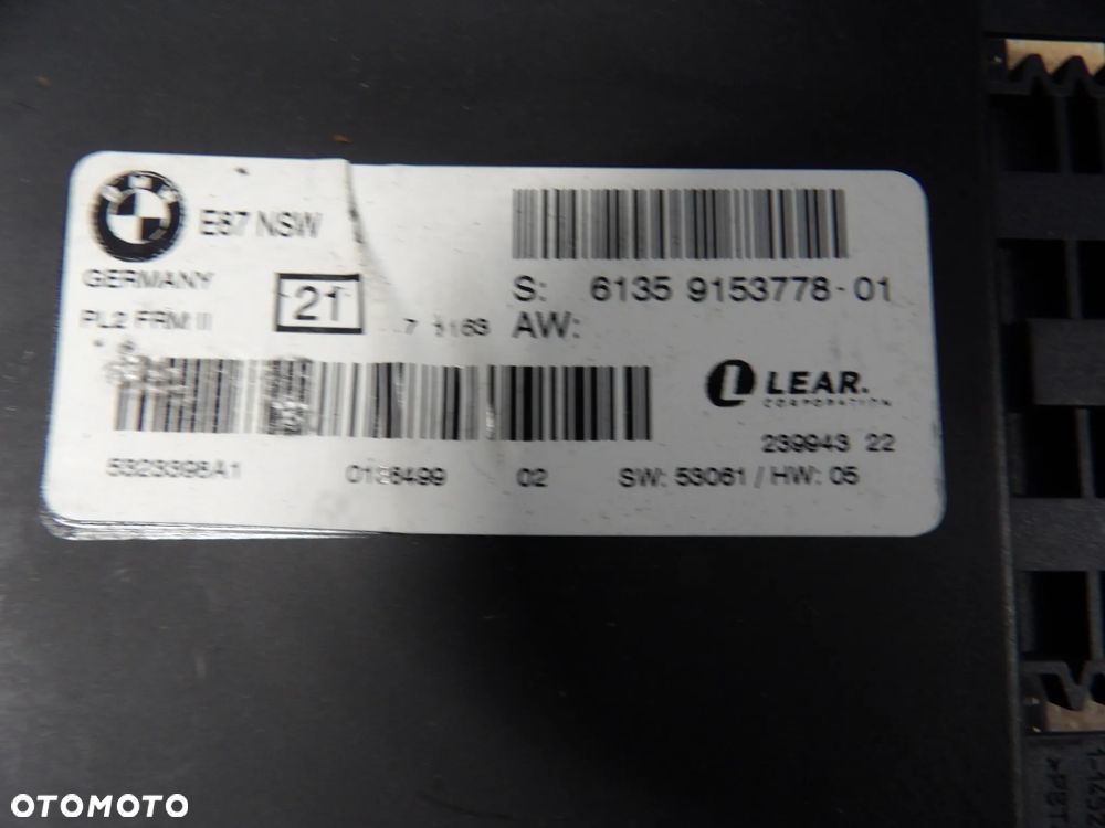 BMW -E87,E81 - MODUŁ , STEROWNIK ŚWIATEŁ LCM -9153778 - 2