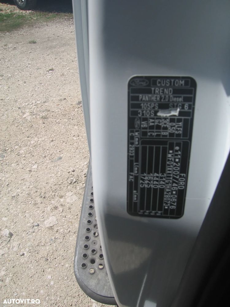 Ford RANSIT  CUSTOM , 9 Locuri  XL , L1 - H 1. AC FATA SPATE - 24