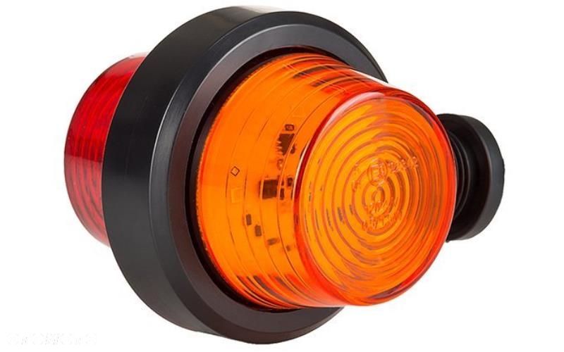 LAMPA OBRYSOWA LED OLD SCHOOL KRÓTKA POMARAŃCZOWO - CZERWONA 12/24V - 1