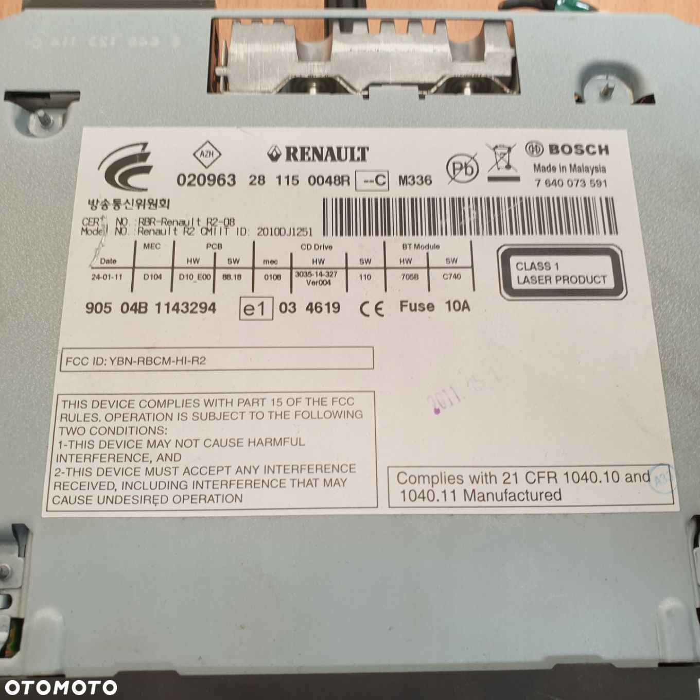 RADIO NAWIGACJA CD RENAULT LATITUDE 281150048R - 3