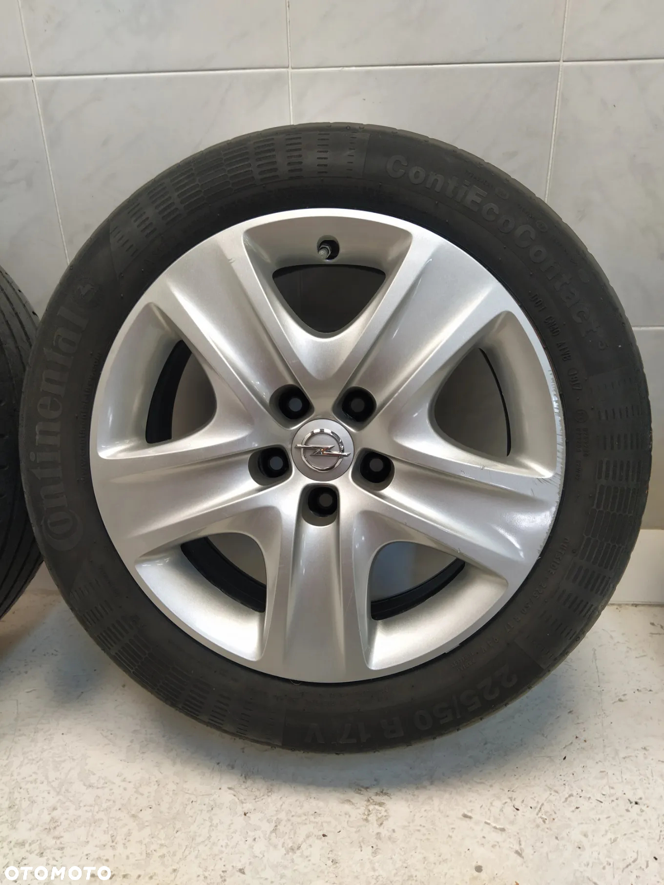 OPEL ASTRA J INSIGNIA 7X17 FELGI STALOWE R17 5X115 ET44 OPONY CONTINENTAL 225/50 KOŁA KOŁPAKI KOMPLET ORYGINAŁ - 7