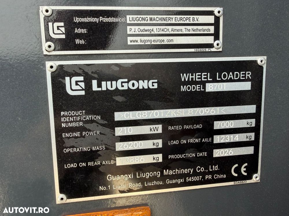 Liugong 870T Incarcator Frontal - 15