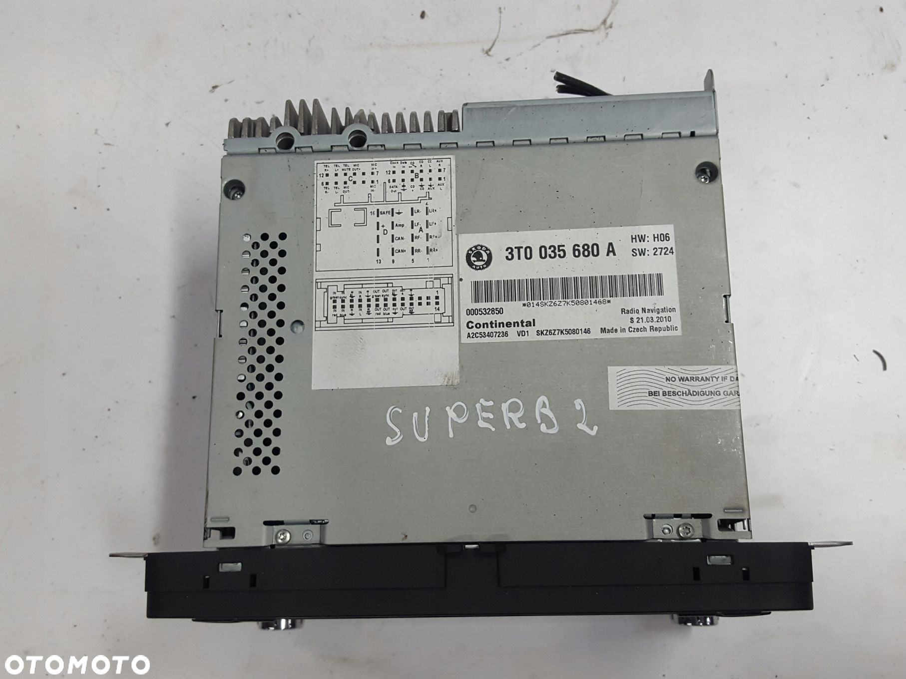 SKODA SUPERB 2 II 08-13r RADIO NAWIGACJA 3T0035680A - 2