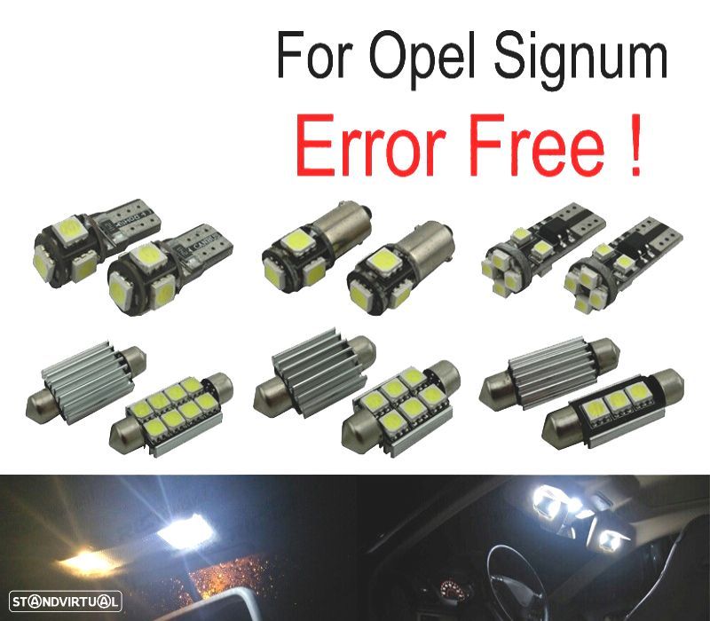 KIT COMPLETO 12 LAMPADAS LED INTERIOR PARA OPEL SIGNUM 03-08 - 1