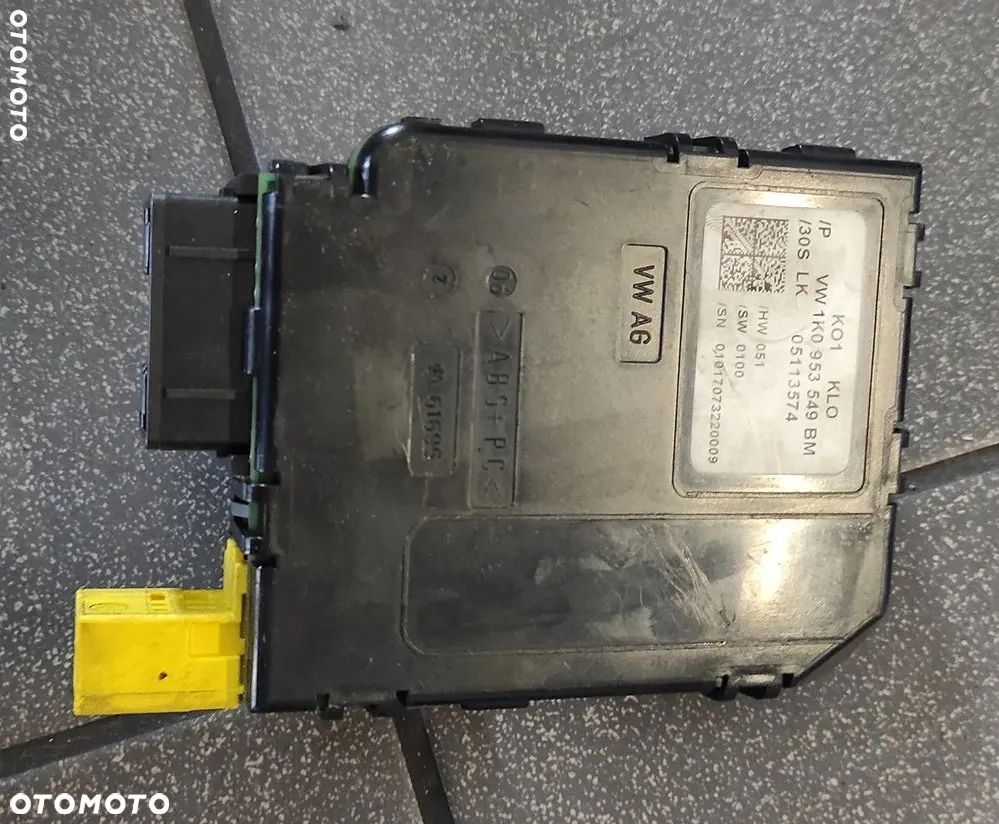 Moduł Kierownicy Czujnik skrętu 1K0953549BM VW AUDI SEAT SKODA - 1