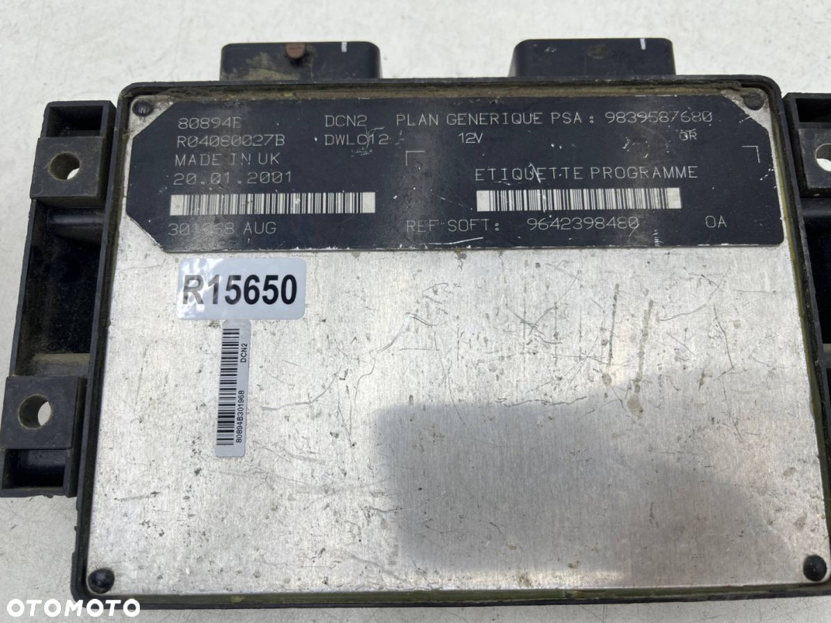 Komputer silnika Citroen Berlingo I 96-10r. 1.9d sterownik ECU 9642398480 R04080027B 9839587680 - 5