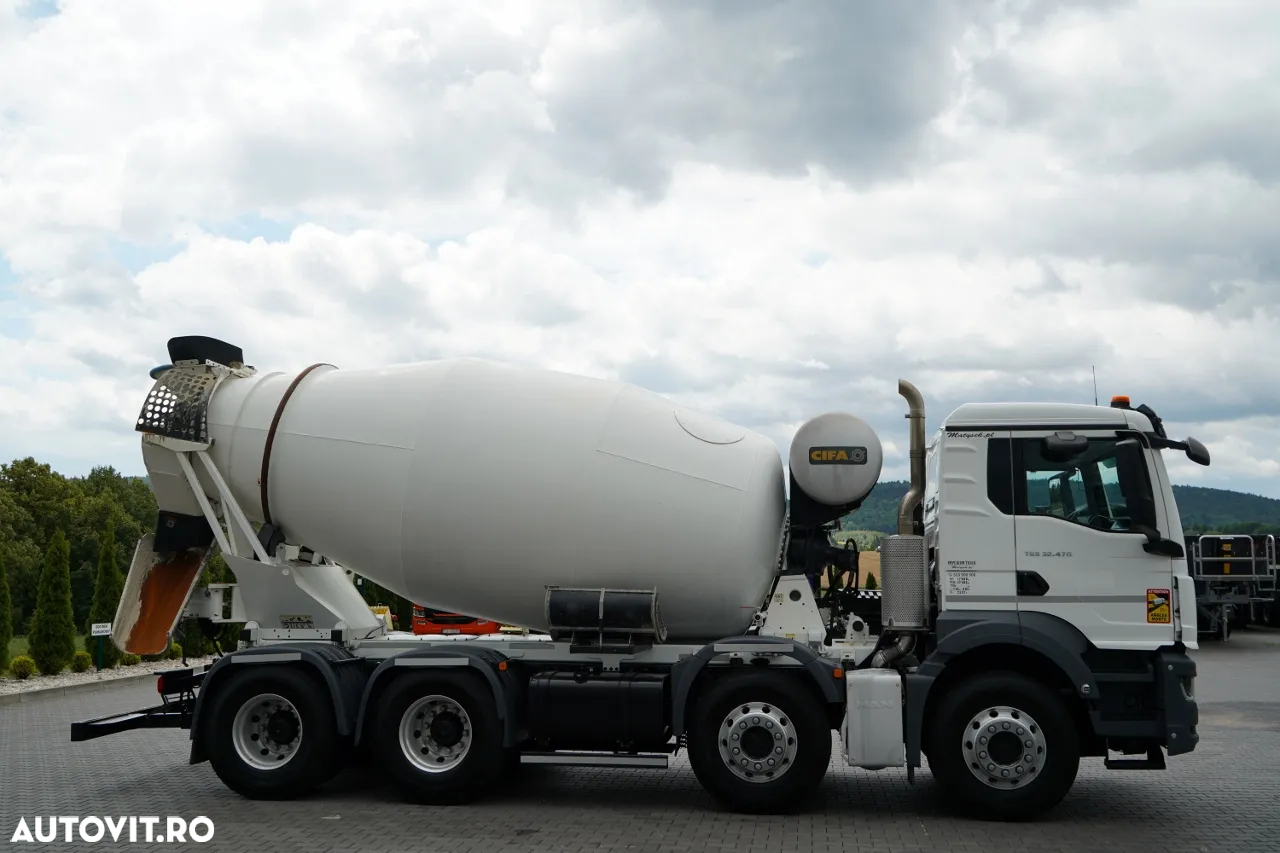 MAN TGS 32.470 / 8X4 / BETONIERĂ / 9 M3 / CIFA / JANTE DIN ALIAJ / EURO 6 / CONTRACT DE SERVICE POST-SERVICE - 5