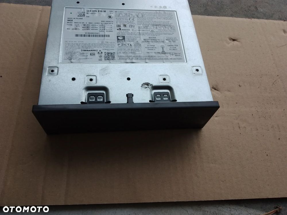 CZYTNIK MULTIMEDIA MIB3 OCTAVIA IV 5E3035816  5E3035816D - 8